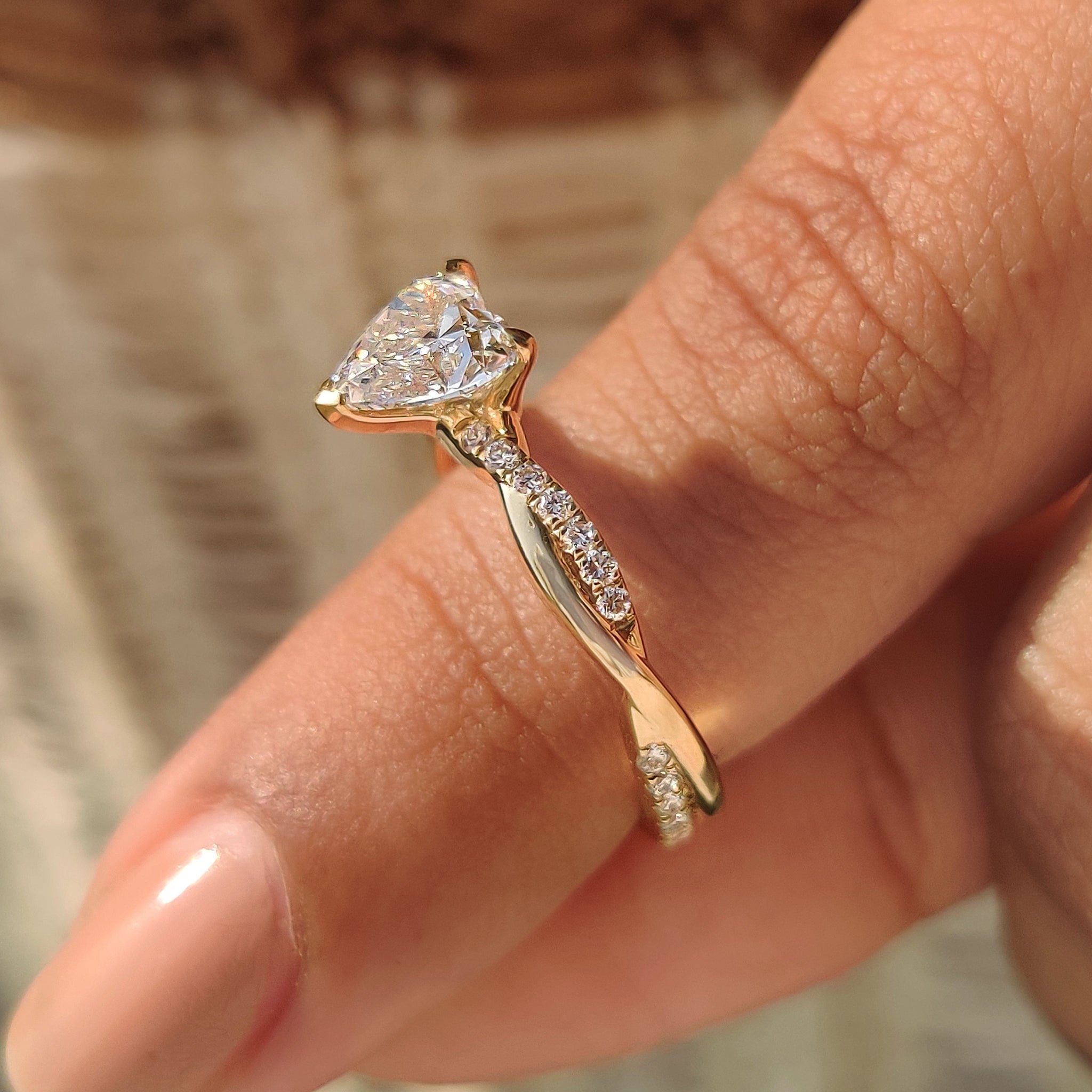 Carat diamonds engagement ring heart shaped diamond ring.
