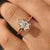Pear cut diamond solitaire ring handmade.

