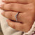 V Shaped Wedding Band - Round Brilliant Cut Diamonds
