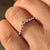 V Shaped Wedding Band - Round Brilliant Cut Diamonds