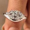 Marquise diamond engagement ring in east to west style
