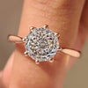 Portuguese Cut Diamond Ring In Solitaire Style