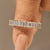 Baguette diamond wedding band in half eternity style design.

