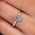 Baguette And Round Diamond Cluster Halo Engagement Ring