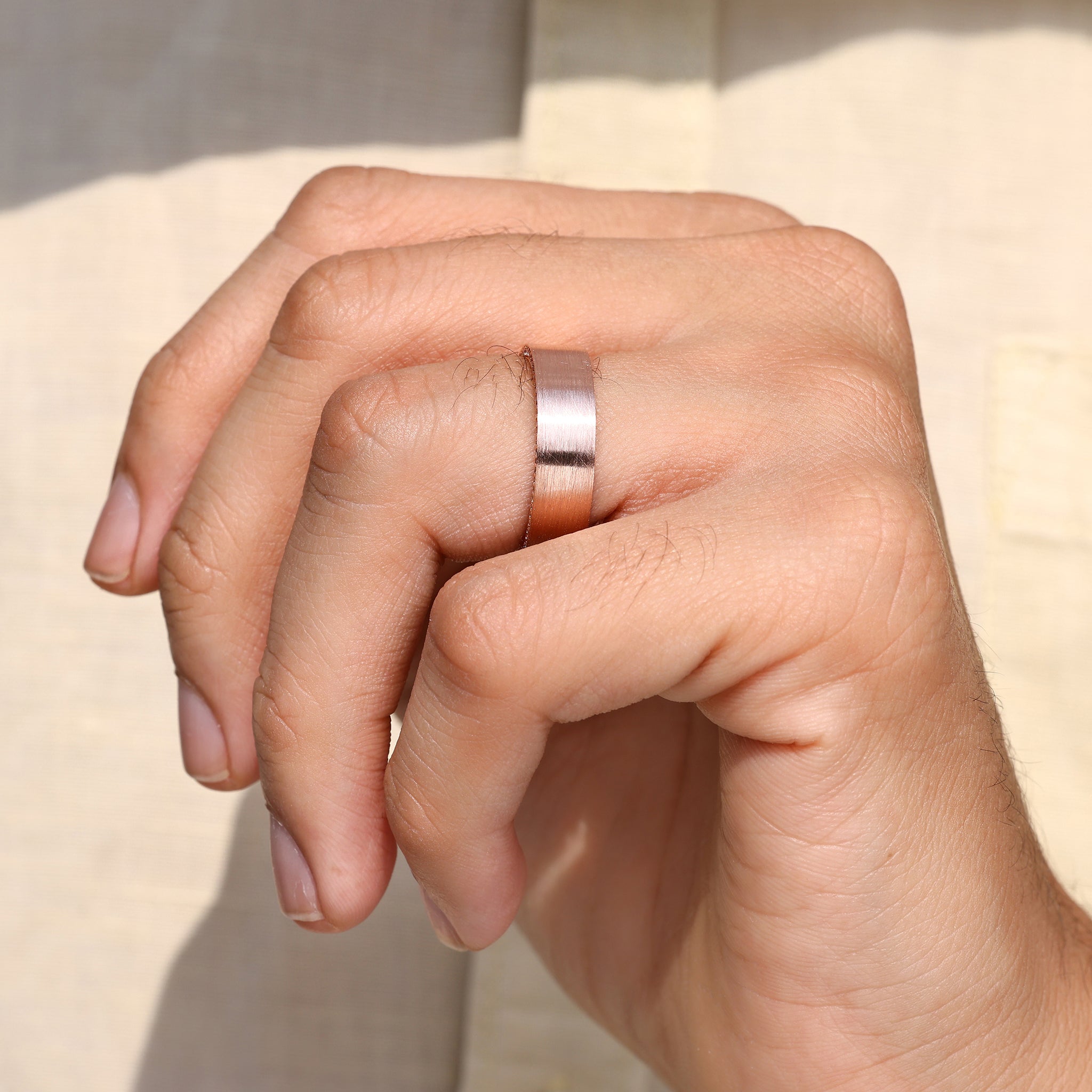 Handmade men’s eternity ring by Carat Diamonds.
