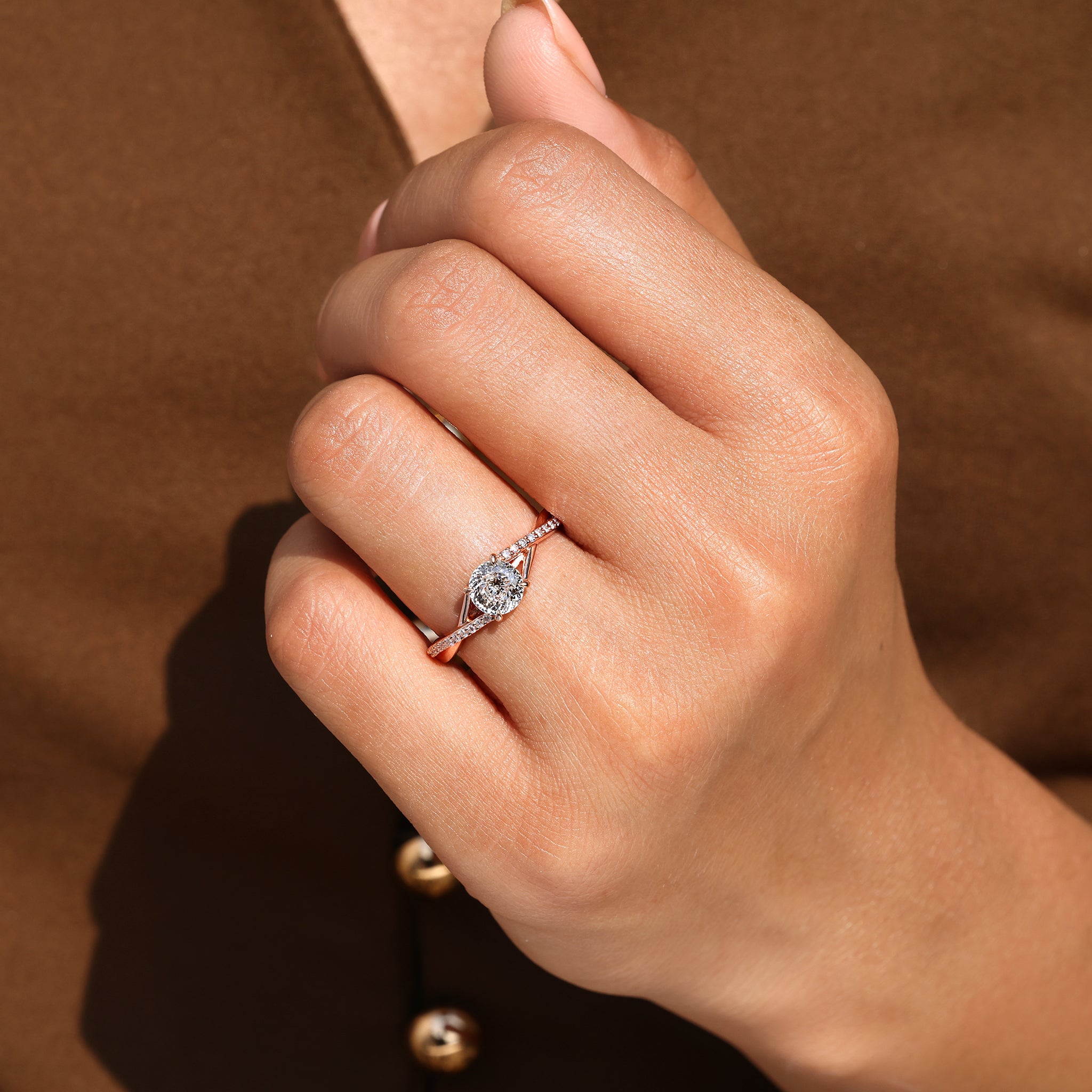 Handmade Portuguese diamond engagement ring.
