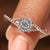 Portuguese diamond ring with pave style round diamond.
