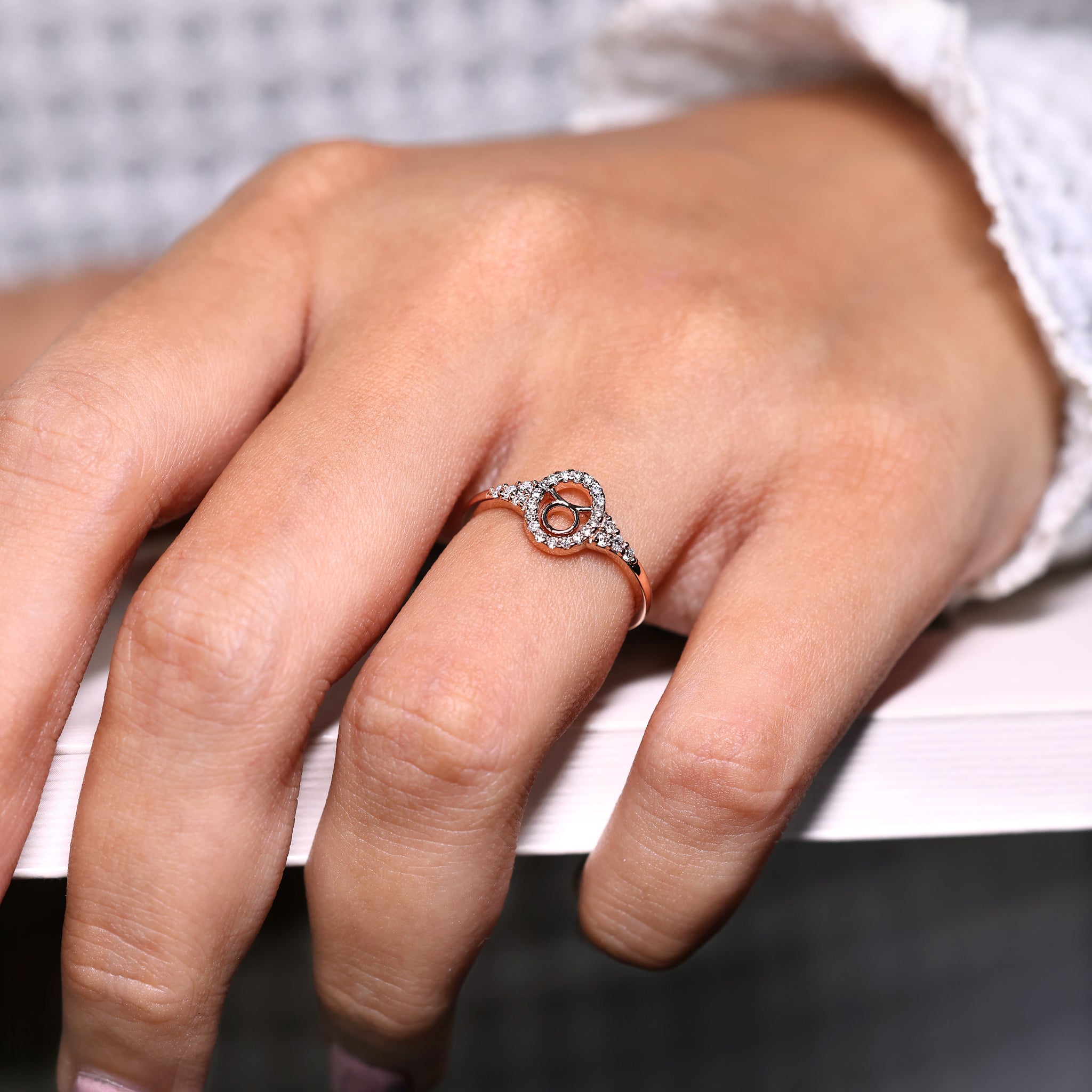 Astrology ring featuring Taurus zodiac sign and Lab Grown Diamond center.
