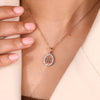 Handmade jewelry Aquarius pendant with IGI certified lab grown diamond.