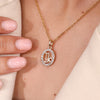 Halo diamond Capricorn pendant is perfect as a custom zodiac accessory.