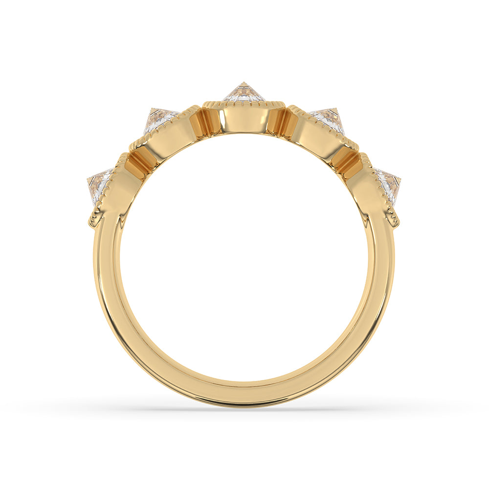 Custom wedding band made with lab grown diamond.
