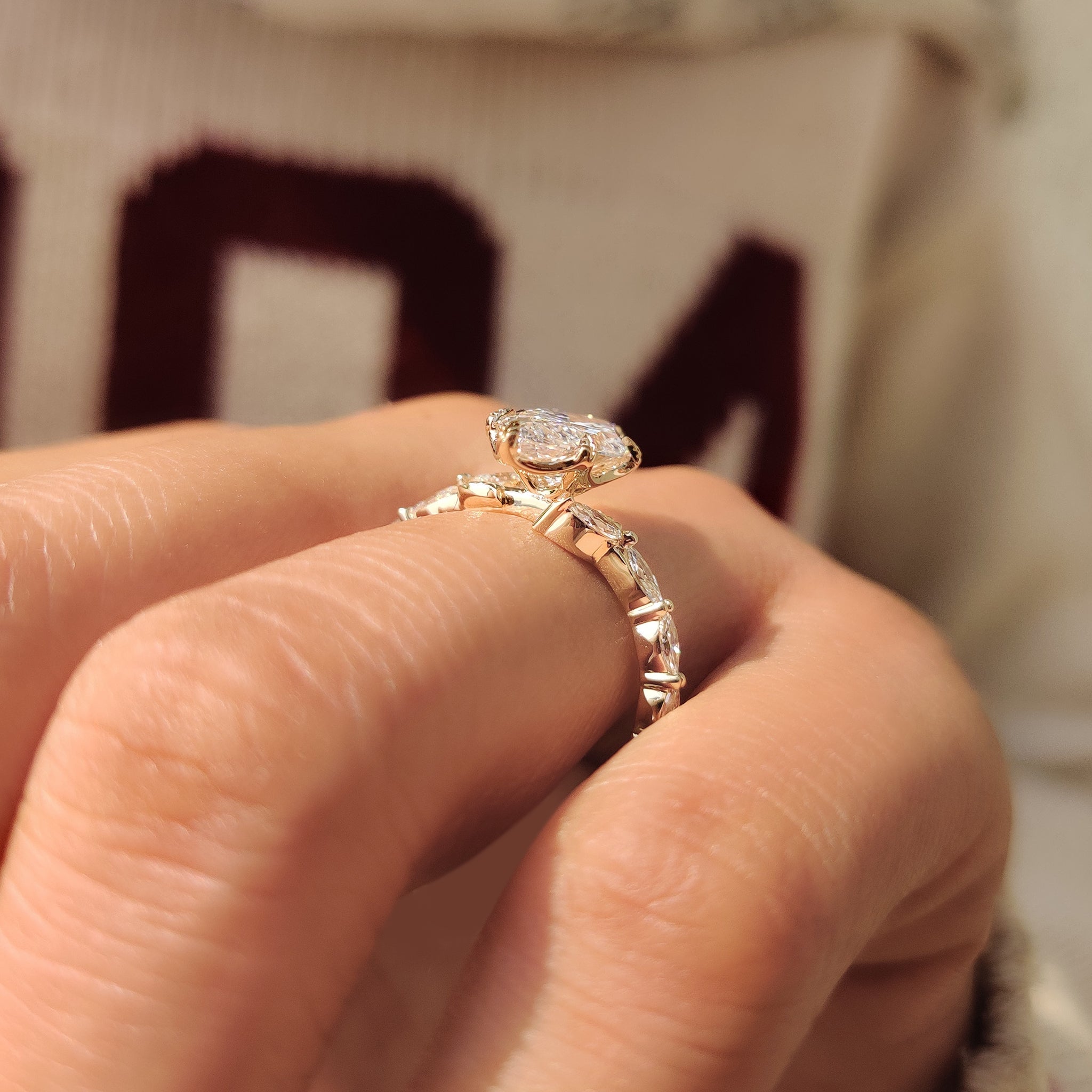 Shop Marquise Diamond Engagement Ring In Tulip Setting Shop Marquise Diamond Engagement Ring In Tulip Setting