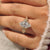 Nature inspired marquise diamond ring with flower design details
