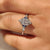 Lab grown marquise diamond ring with tapered shank design
