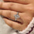 Lab grown marquise diamond ring with V shape prongs
