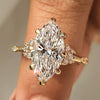 Marquise engagement ring in vintage style
