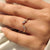 Nature inspired wedding band with marquise diamond leaf details.
