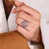 Oval Engagement Ring with Wrap Guard Band
