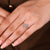 Lab grown pear ring with marquise and round stones
