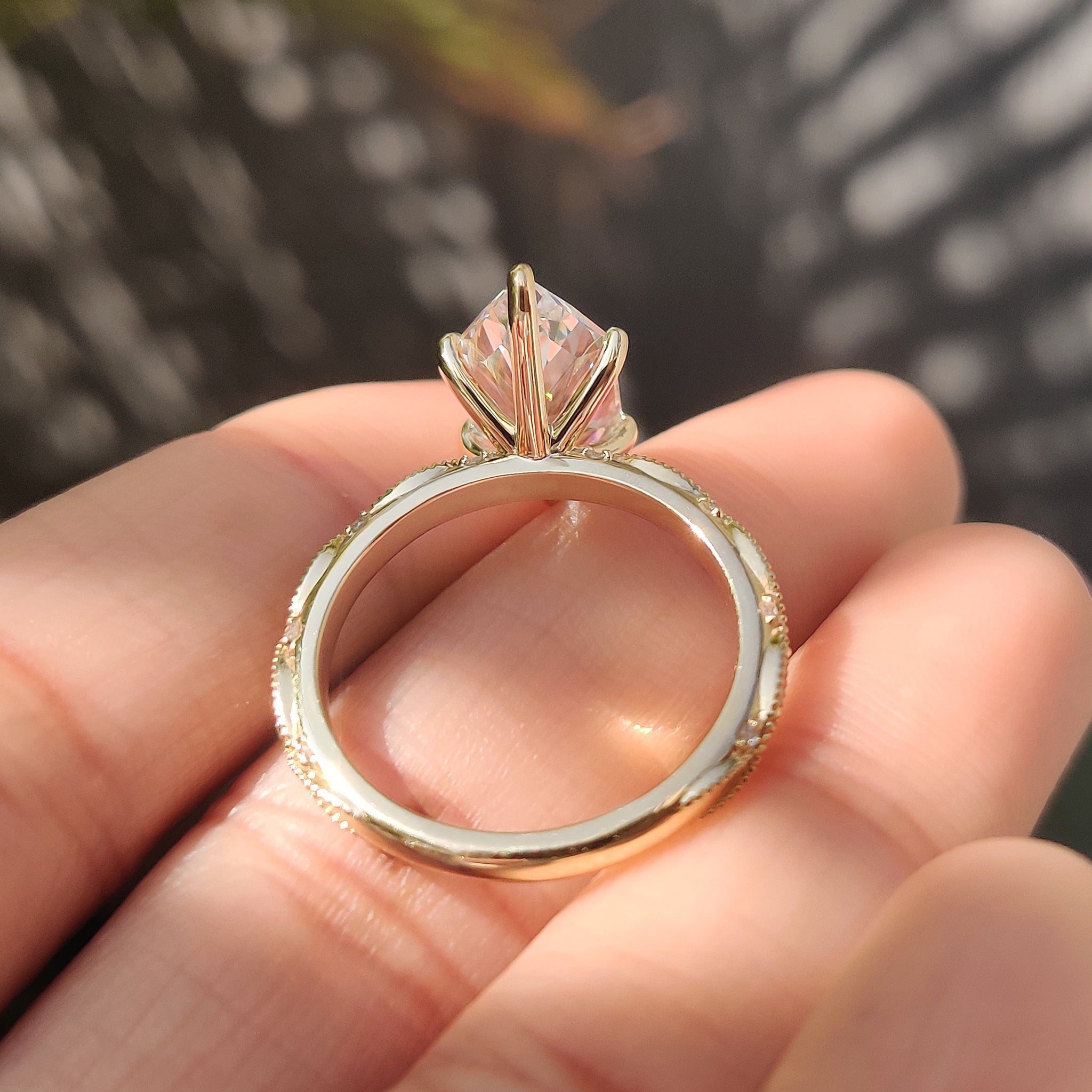 Dutch marquise ring featuring marquise and round diamond accents
