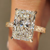 5 carat radiant cut diamond engagement ring.

