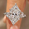Solitaire Dutch marquise ring with basket setting
