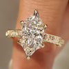 Dutch marquise diamond ring with floral and vine detailing
