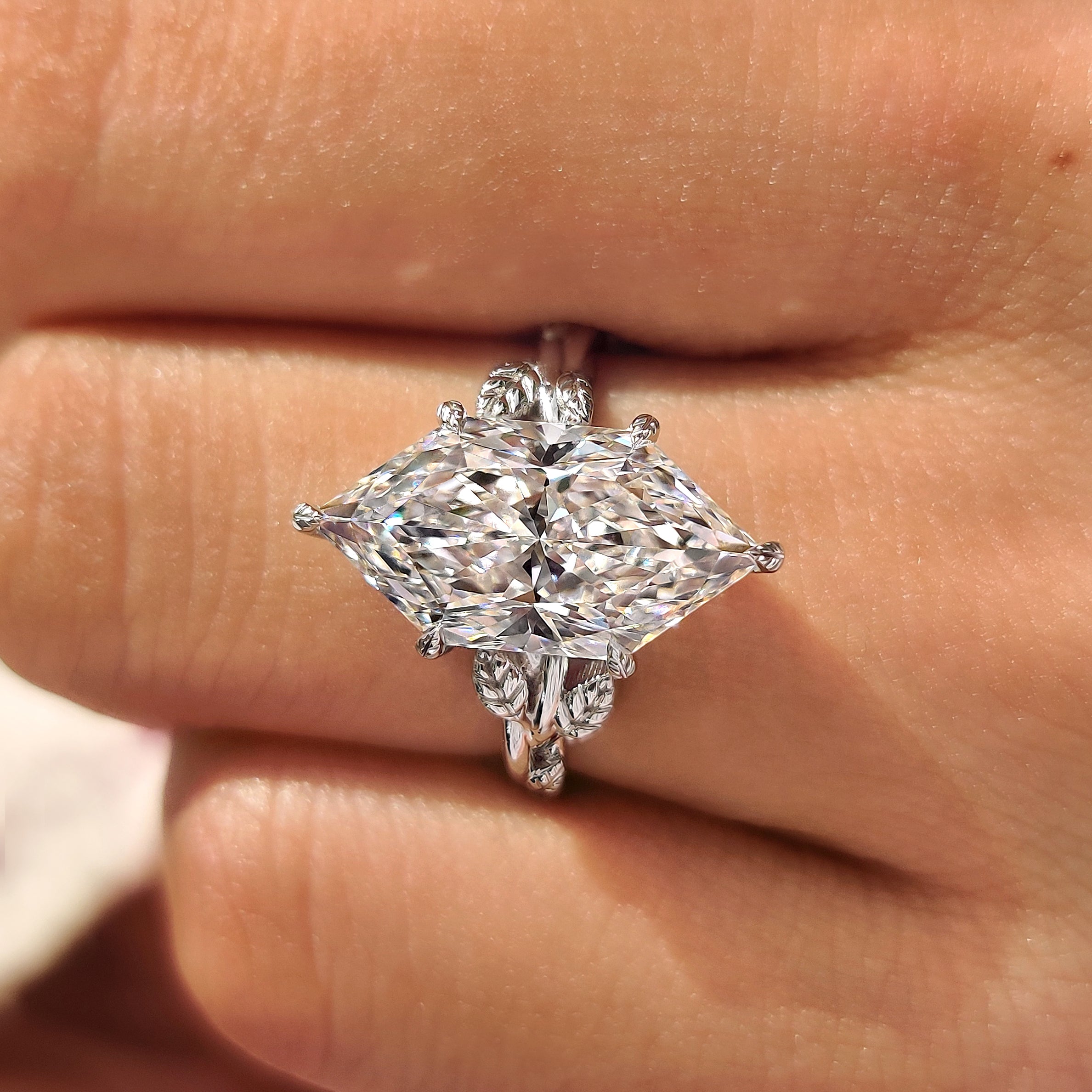 5 carat Dutch marquise solitaire engagement ring
