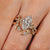 Nature inspired bridal set with marquise center diamond

