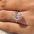 Nature inspired solitaire ring with leaf style split shank
