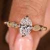 Oval cut lab grown diamond ring with round side stones
