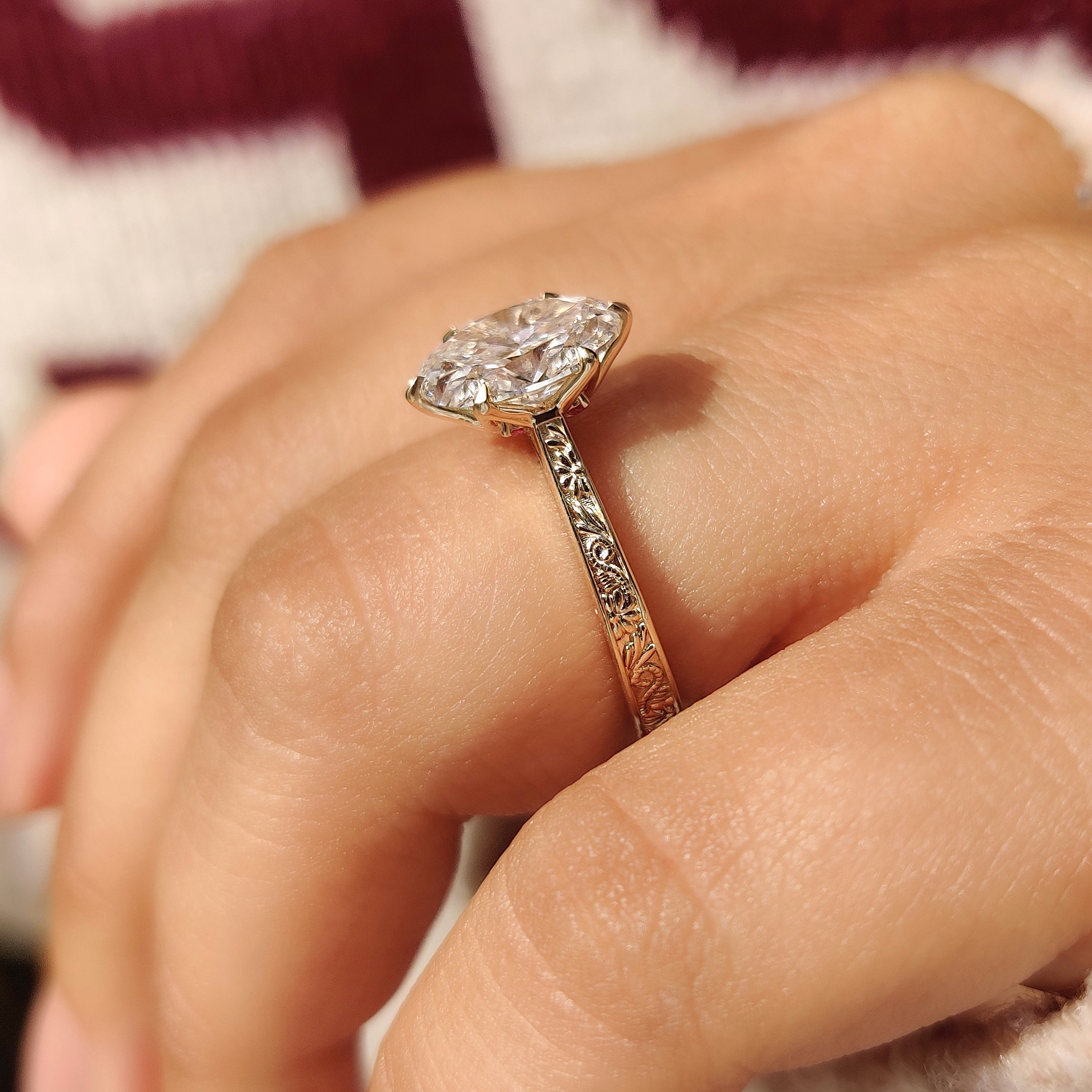 Oval Diamond Ring handcrafted by Carat Diamonds
