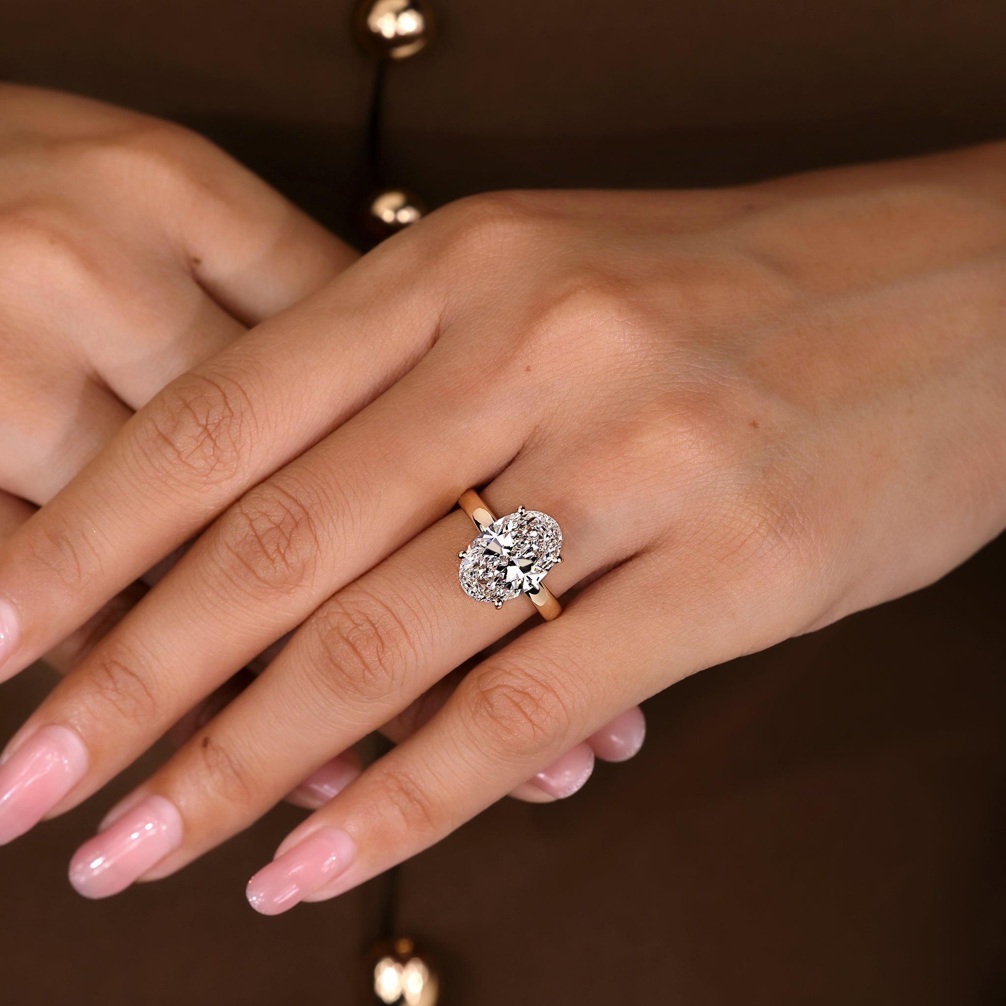 Handmade hidden halo engagement ring by Carat Diamonds
