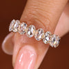 Diamond Eternity Band with oval rose cut diamond

