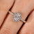 Oval Diamond Ring - Hexagon Halo Style