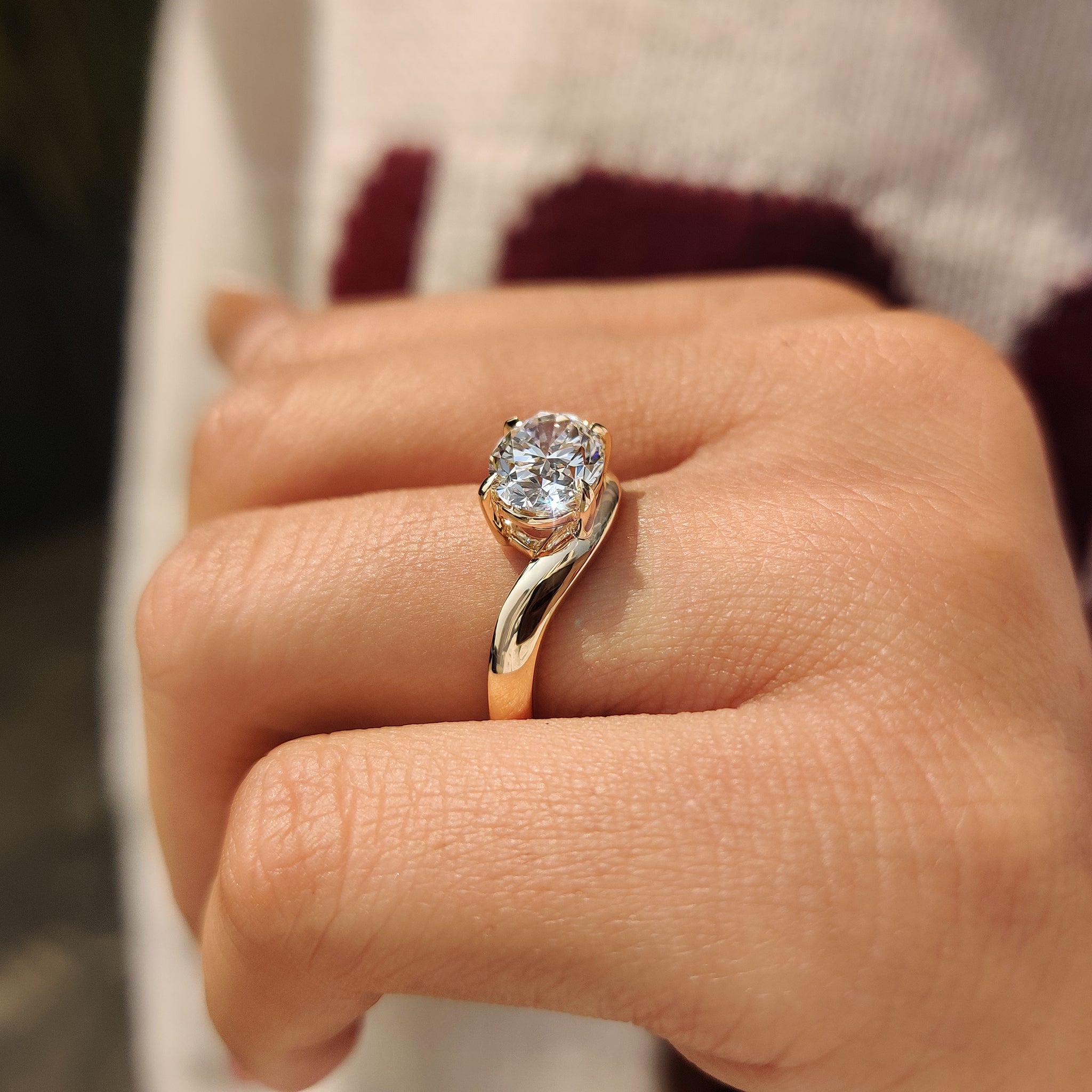 Handmade oval cut diamond ring by Carat Diamonds
