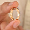 Mens wedding band with plain design and comfort fit.
