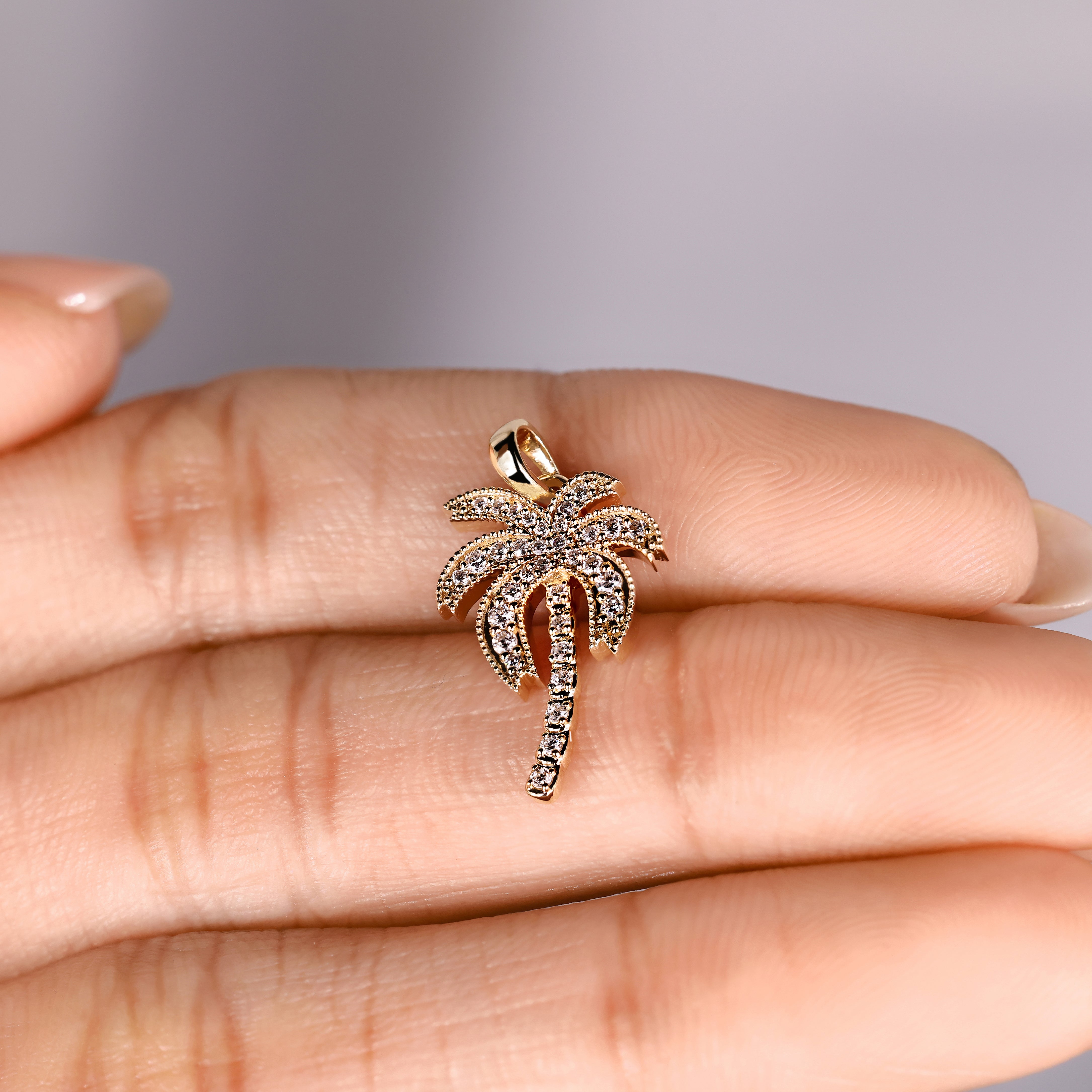 Handmade Nature Inspired Palm Tree Pendant
