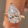 5 carat pear shaped engagement ring in solitaire style.
