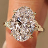 Solitaire engagement ring with oval diamond
