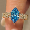 Dutch marquise ring with floral and leaf details
