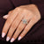 Oval engagement ring with pave setting
