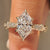 Vintage Dutch marquise ring with floral engraved shank.
