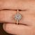 Oval Diamond Ring - Hexagon Halo Style