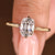 Cushion OMC cut diamond ring with hidden halo setting
