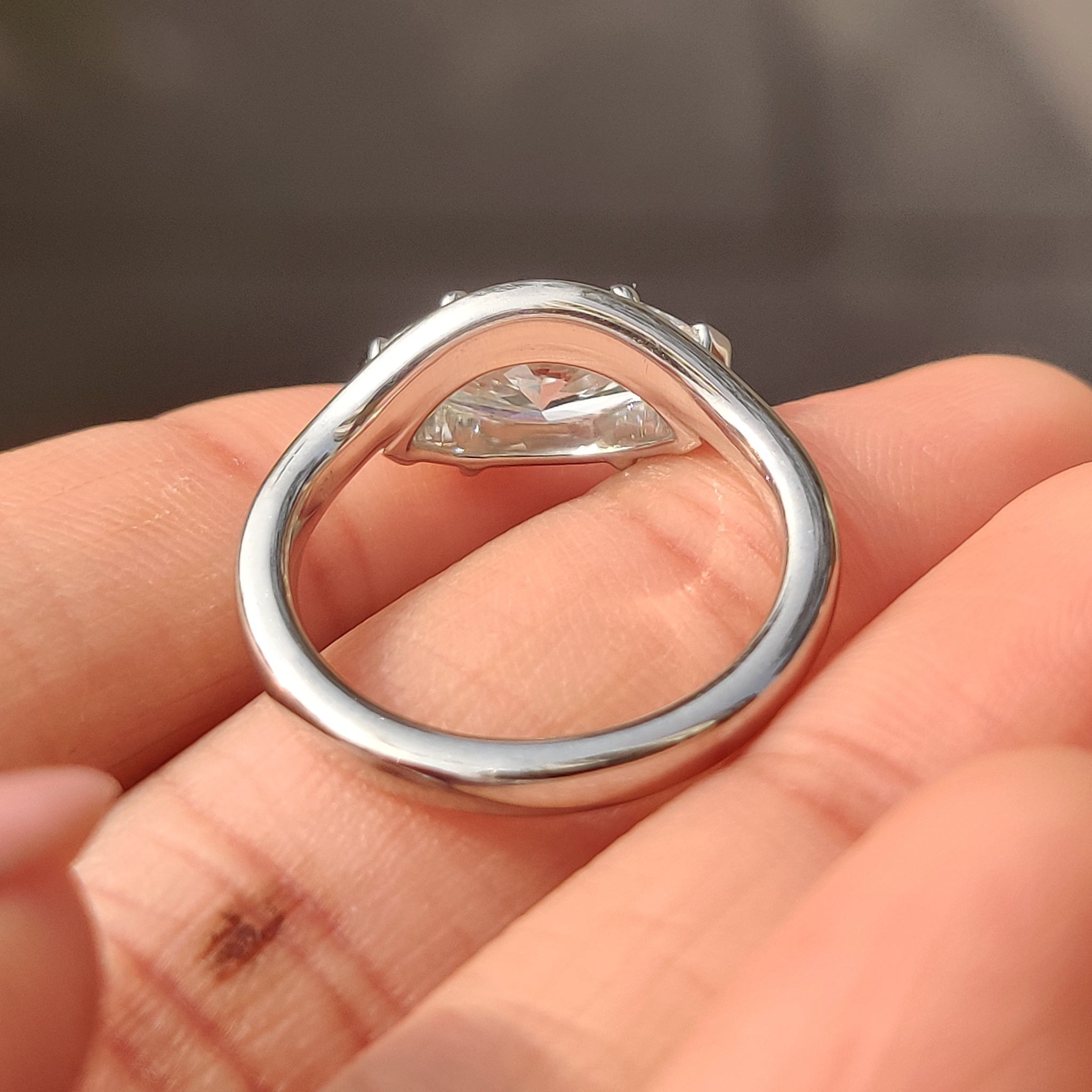 Carat Diamonds solitaire marquise diamond engagement ring
