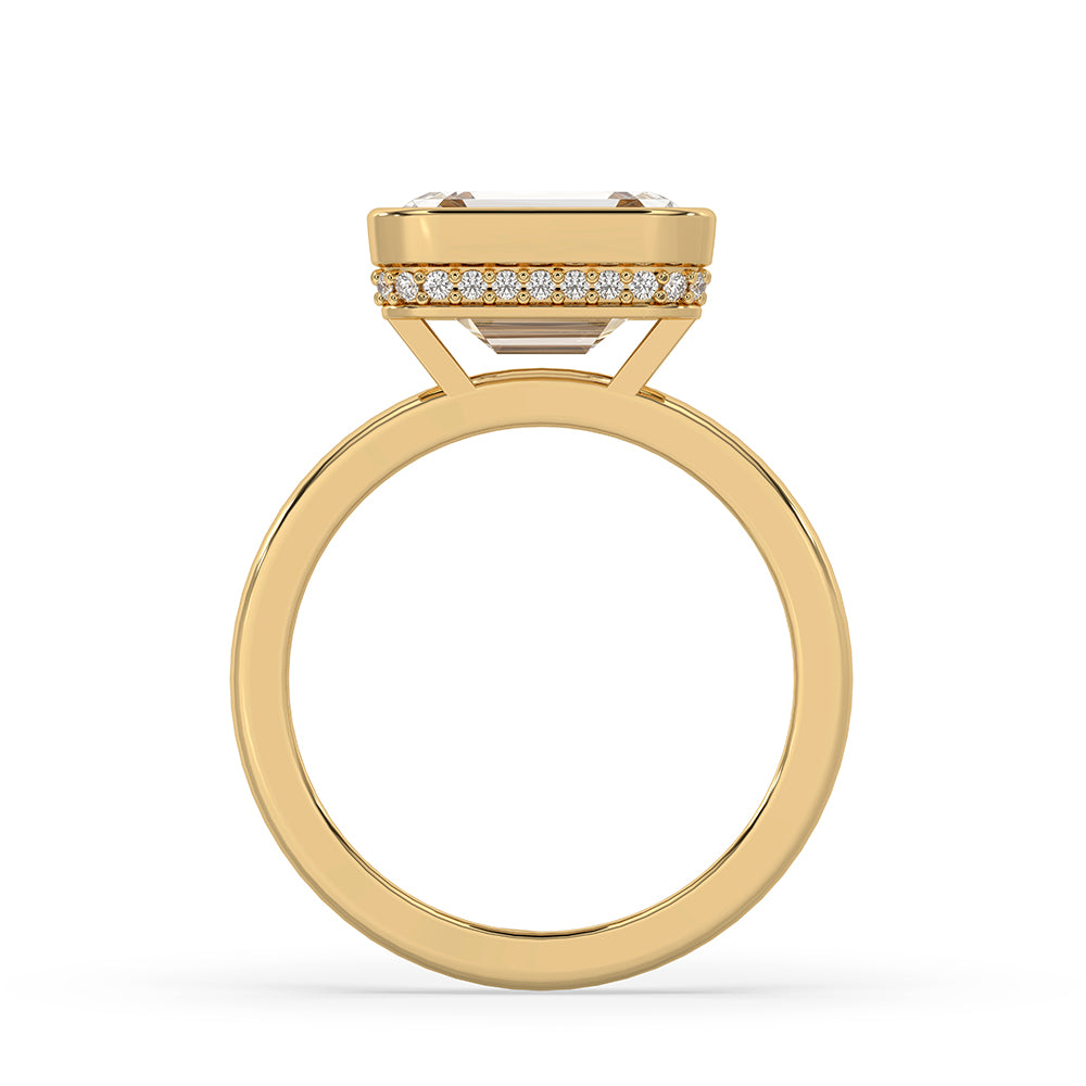 Hidden halo ring featuring a stunning center diamond for added brilliance.

