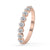 Round cut diamond band featured in half eternity band with Lab Grown Diamond.
