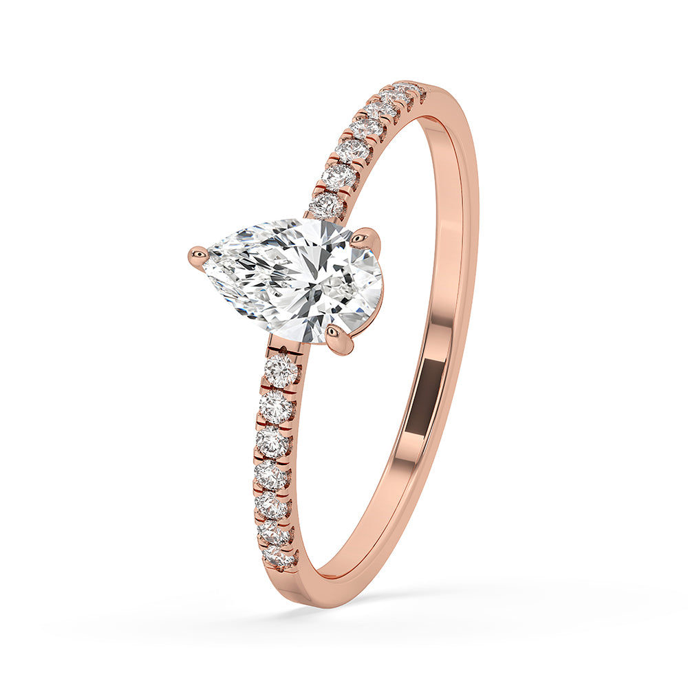 Pear cut diamond ring designed for modern style and everyday wear.

