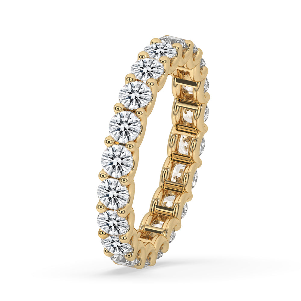 Full eternity band made with lab grown diamonds for custom jewelry.
